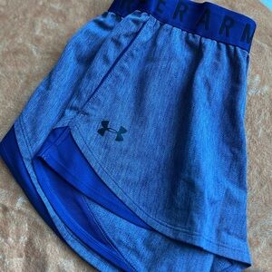 Women’s UNDER ARMOUR athletic shorts- Heather Blue Size Small